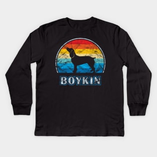 Boykin Spaniel Vintage Design Dog Kids Long Sleeve T-Shirt